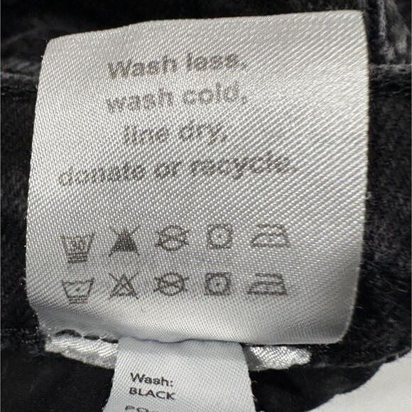 REFORMATION Liza Ultra High Rise Jeans Womens Black Straight Leg Stretch Sz 25 - Picture 8 of 11